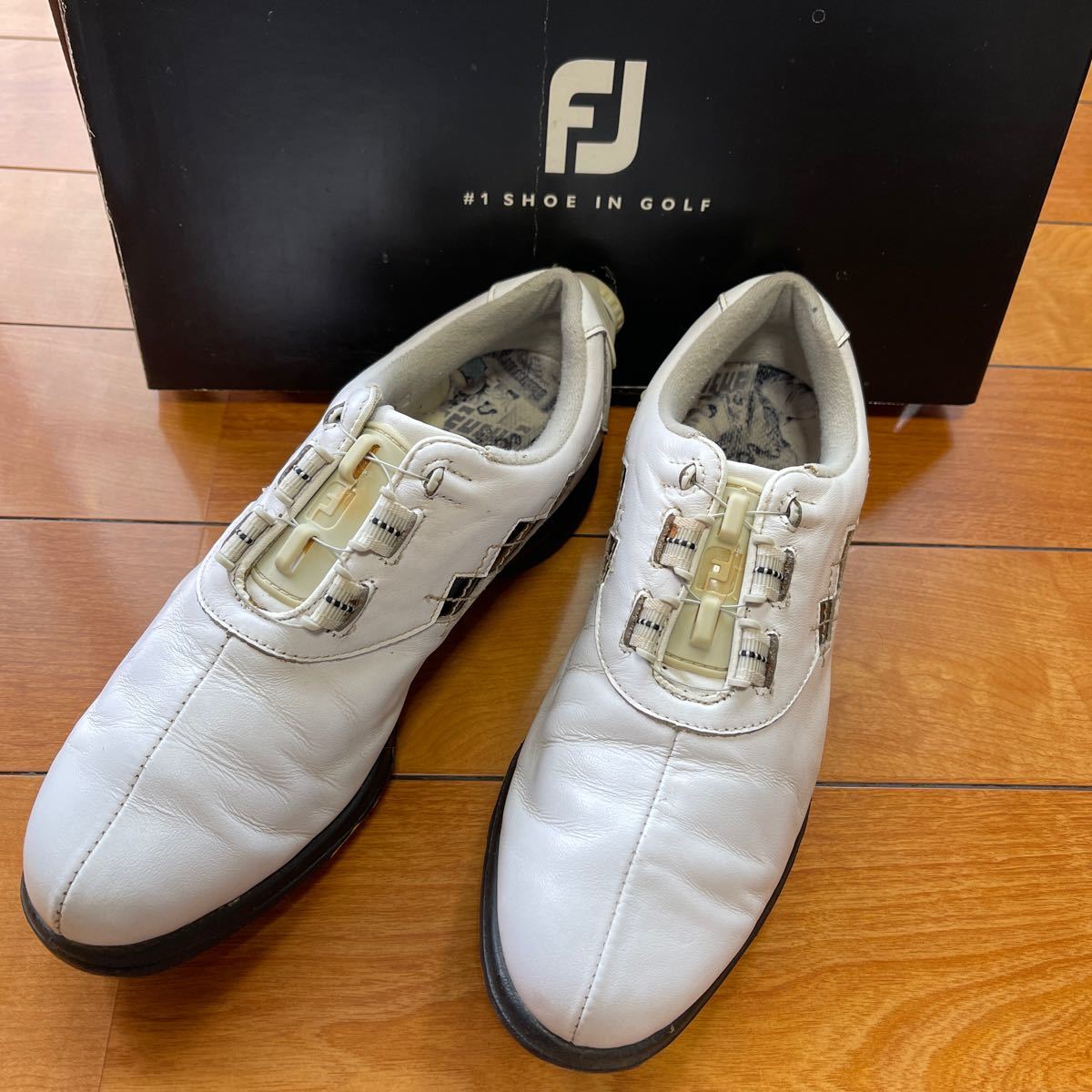  бесплатная доставка FootJoy GOLF foot Joy WOMEN шиповки обувь BOA dial искусственная кожа водонепроницаемый ksho человек g белый чёрный a-ga il рисунок ( сильно сниженная цена 24.5cm) б/у товар 