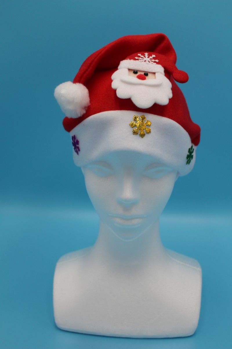 大人用 クリスマス 帽子 サンタクロース ハット 男女兼用 コスプレ コスチューム用 小物 赤色 パーティー ジングルベル
