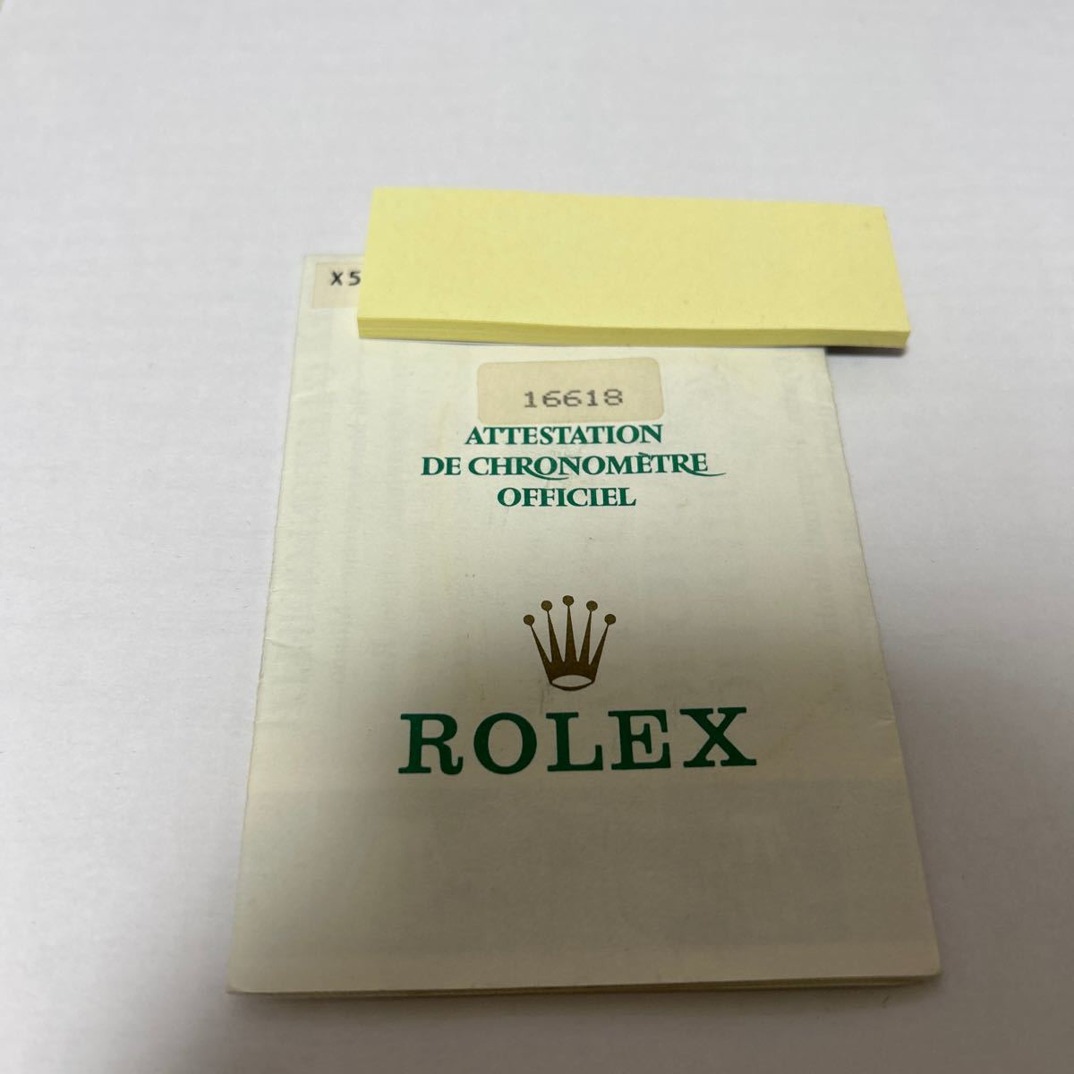 3. ROLEX ロレックス ギャランティ GARANTIE Warranty ギャラ 保証書　ギャランティー　16618 X番　サブマリーナ　yg 無垢_画像1