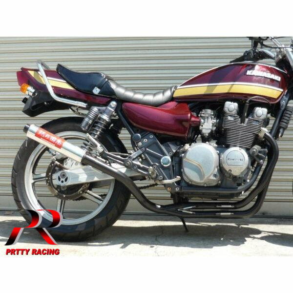 プリティ― KAWASAKI ゼファー400/χ 紀の国屋 45π 分割式 4-2-1管 黒 マフラー_画像2