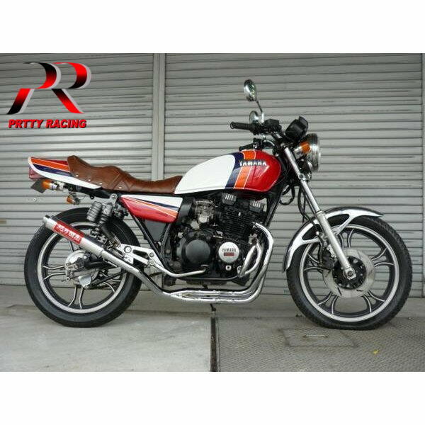 プリティ― YAMAHA XJ400E/D 紀の国屋 45π 分割式 4-2-1管 メッキ マフラー_画像2