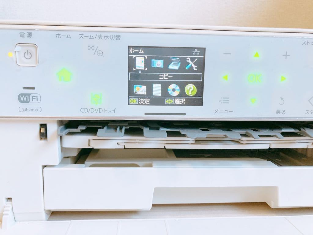 EPSON エプソン インクジェット プリンター 複合機 EP-804AW ホワイト 2011年製 動作品 C432A カラリオ Colorio 家庭用 印刷機 _画像2