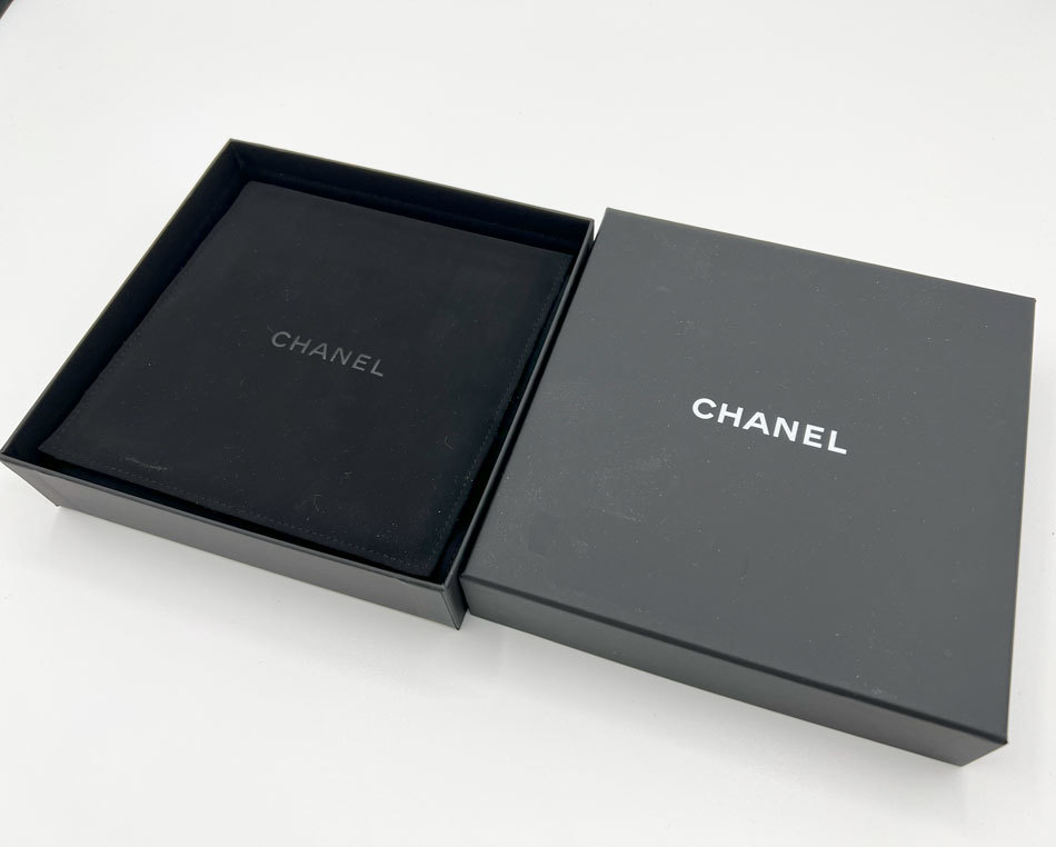 送料無料 CHANEL シャネル ネックレス クローバー ハート ラインストーン C23S 超美品_画像9