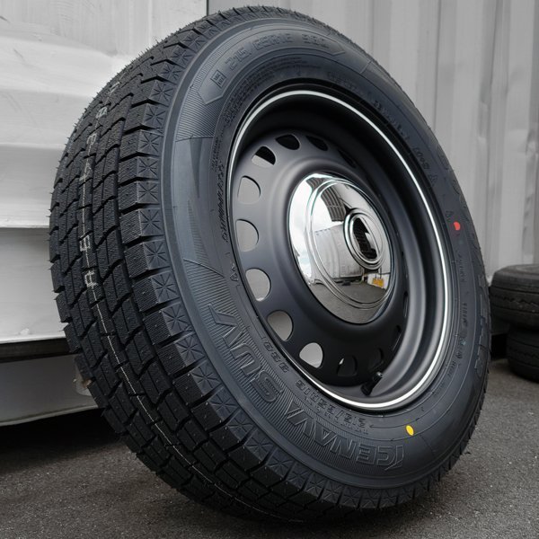 新作 ハイエース 200系 国産 冬タイヤ グッドイヤー アイスナビ SUV 215/65R16 タイヤ ホイール 4本 セット D-STEEL_画像3