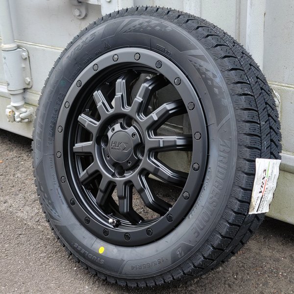 14インチ ブリヂストン ブリザック VRX3 155/65R14 国産 スタッドレスタイヤホイール4本セット サンバー ピクシス トラック アクティ NVAN_画像5