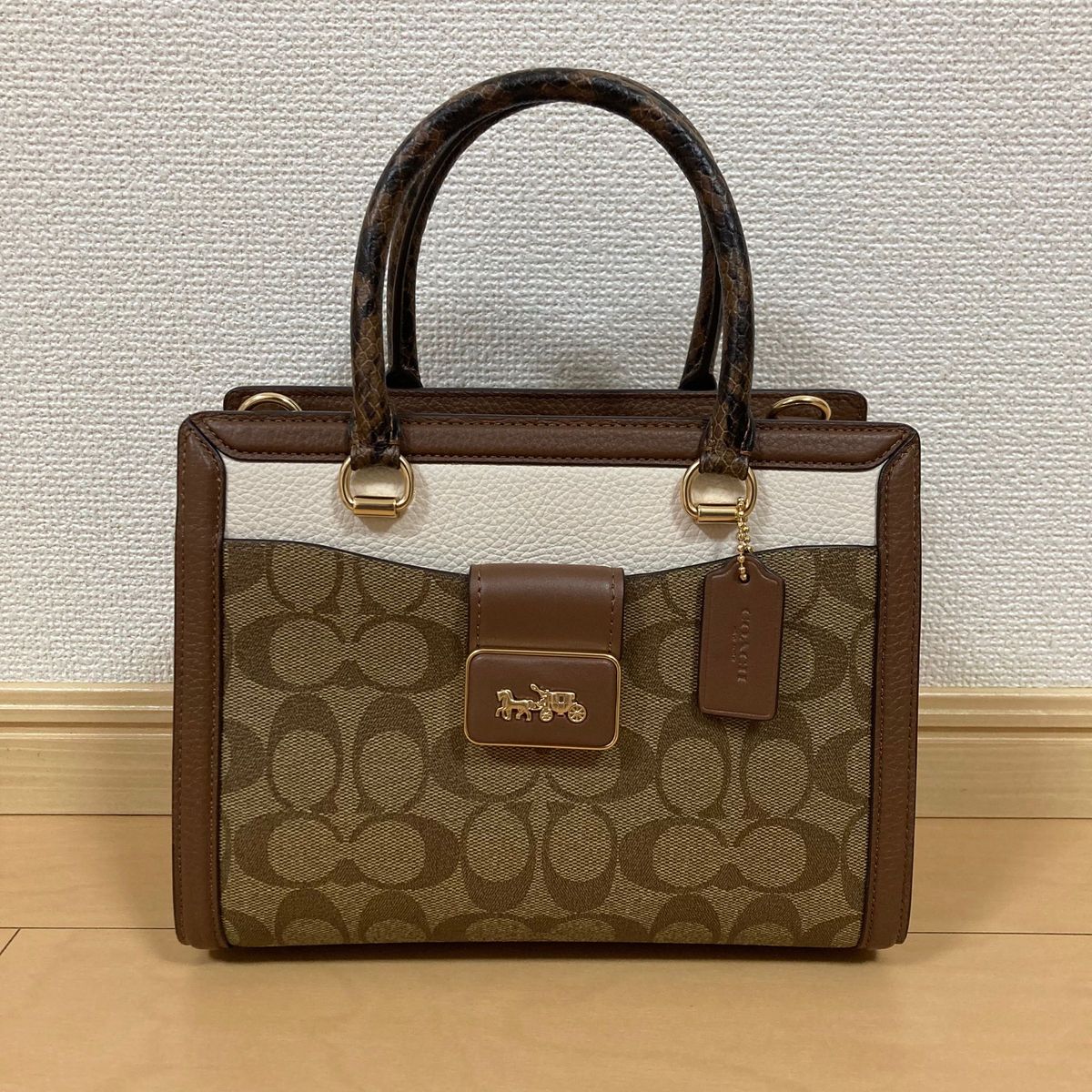 新品未使用品 COACH コーチ ハンドバッグ グレース キャリーオール