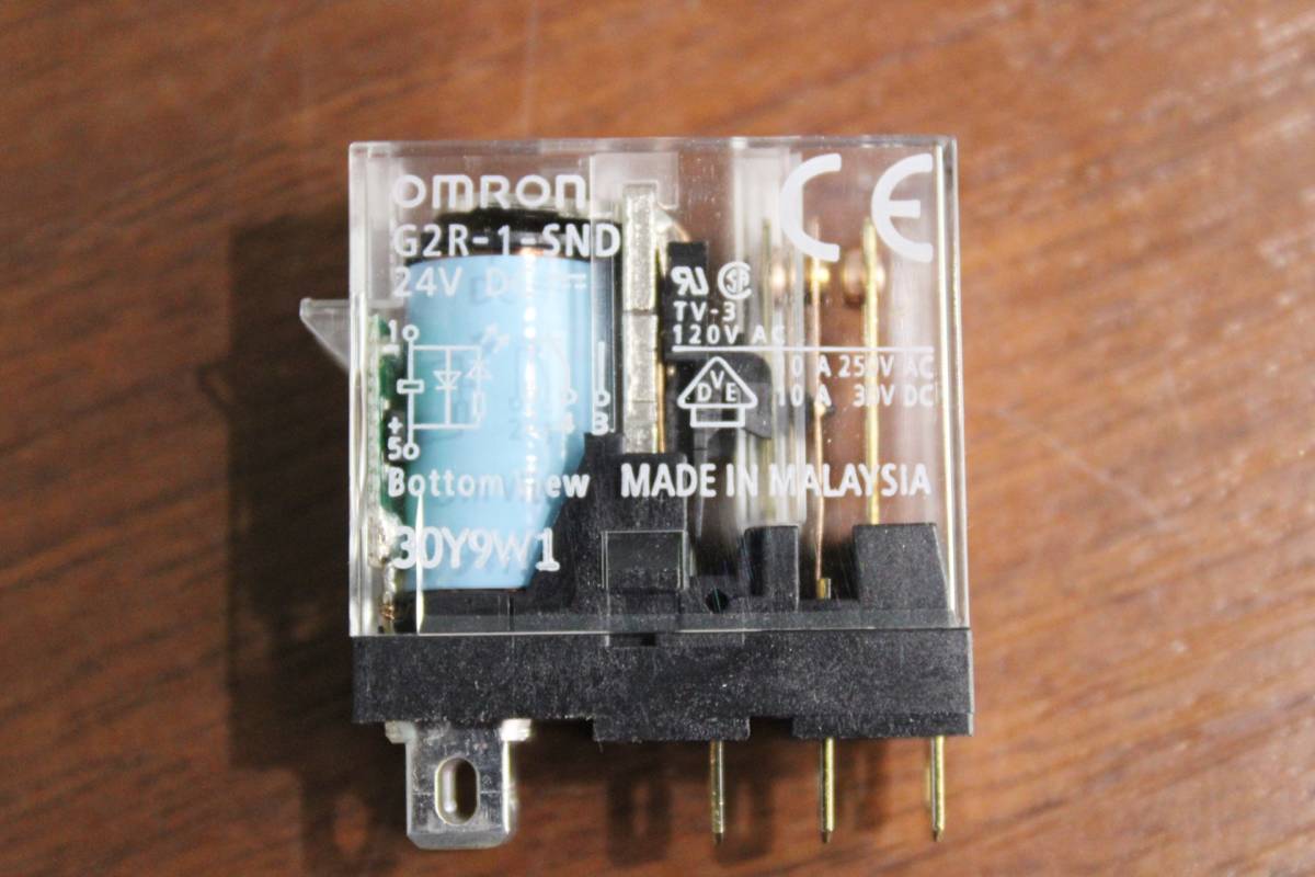 21120K03 OMRON G2R-1-SND DC24 ミニパワーリレー プラグイン端子タイプ 2箱セット A3_画像3
