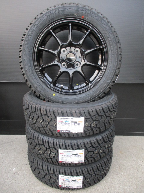 新品4本☆ヨコハマジオランダーX-AT☆155/65R14 ゴツゴツタイヤセット☆オフロードekクロスデリカミニハイゼットキャリーサンバーNバン☆fw_画像1