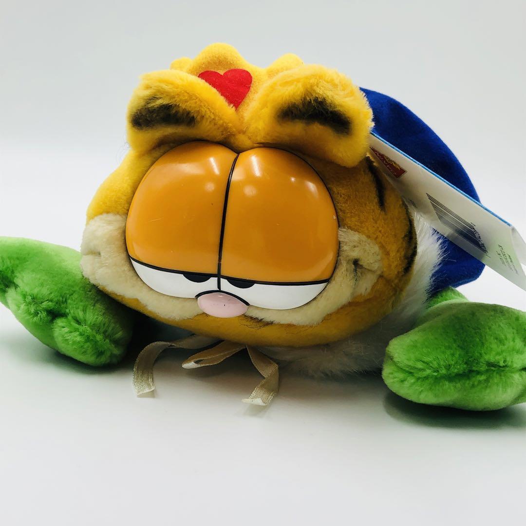 【超レア！】Garfield ガーフィールド かえる プリンス ぬいぐるみ タグ付き DAKIN ビンテージ_画像1