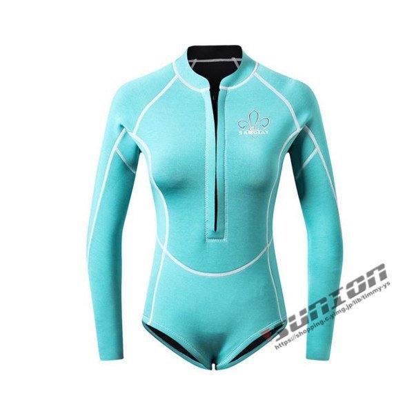  wet suit lady's 2mm surfing bikini swimsuit full suit front Zip neoprene diving marine sport 