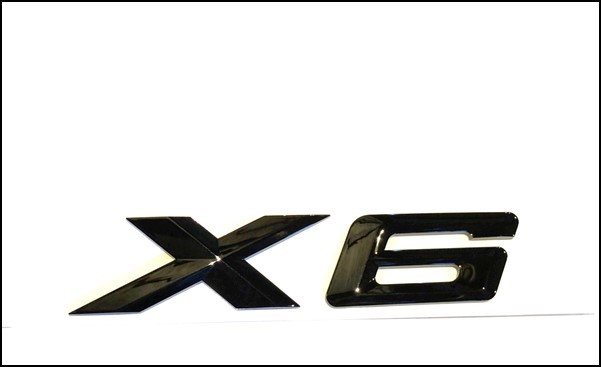 ★即決・即納 BMW リアトランクエンブレム X6 グロスブラック 艶あり 黒 E71E72F16G06 X6シリーズ SUV SAC SAV Mスポーツ M Sports xDrive