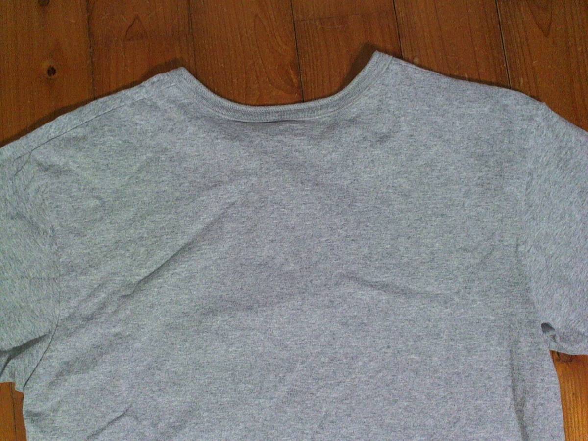 ☆美品☆ヘインズ【Hanes】ヘンリーネック半袖Tシャツ コットンTシャツ L グレー_画像7