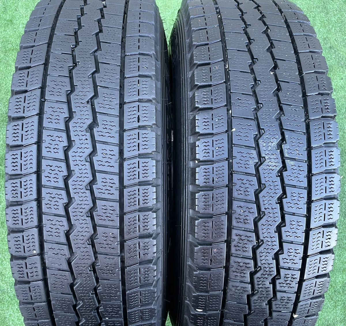 185/75R15 106/104L LT DUNLOP スタッドレスタイヤ200系ハイエース純正スチール刻印HS 6穴PCD139.7 ET+35 15×6J ハブ106mm★AN46_画像8