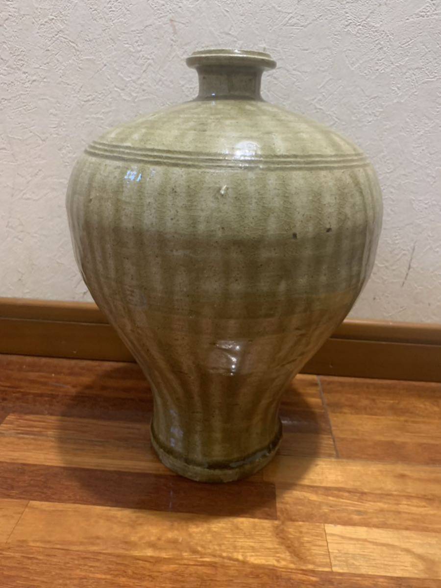 黄瀬戸 花生 花瓶 瓶子 壺 壷 古黄瀬戸 永仁銘瓶子 古壺 春光 水 古い花器 花瓶 瓶子 古陶器 置物 古美術 時代物 骨董品_画像2