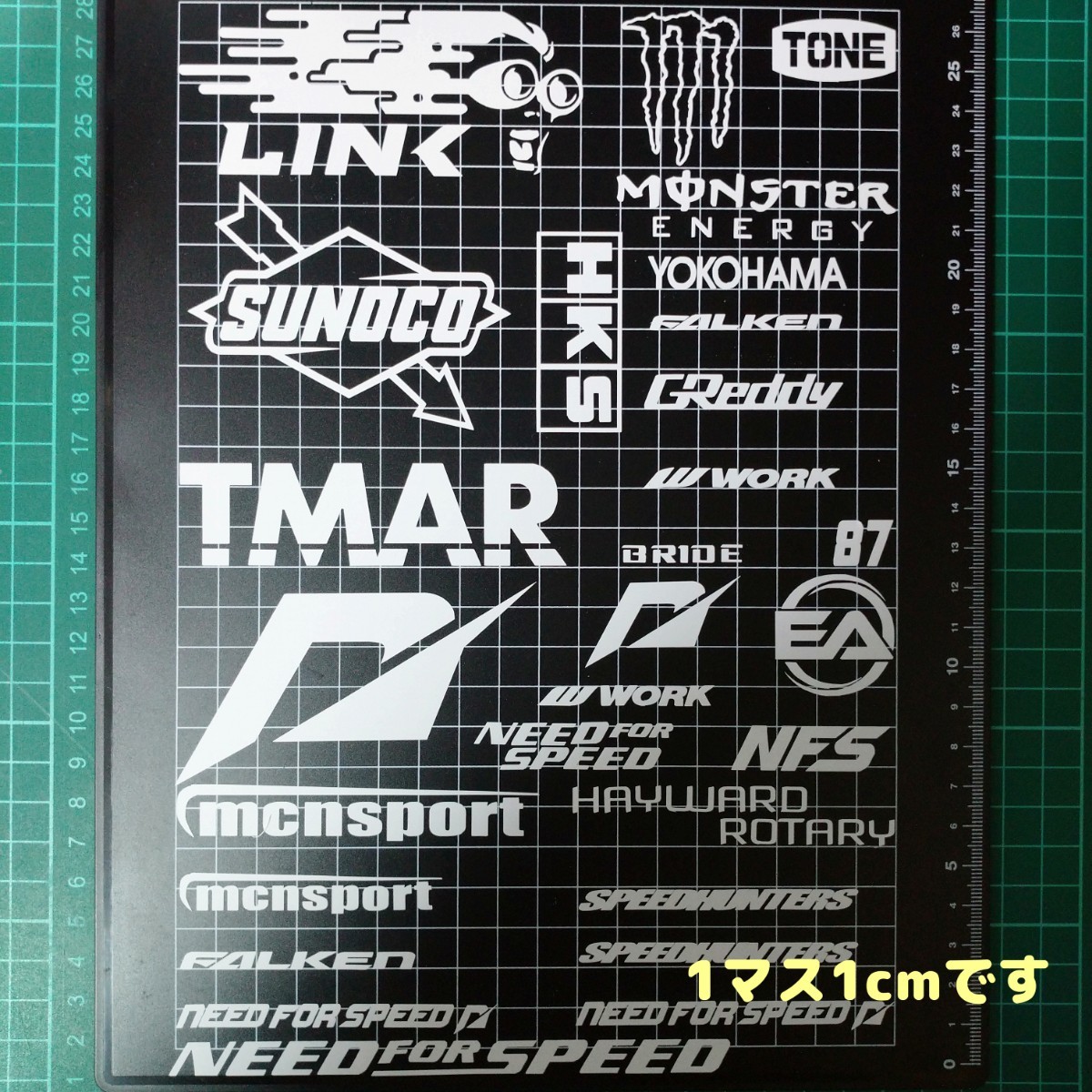 色選択可 1/10ラジコン ラジドリボディ用 カッティング ステッカー 7H+7J TMAR LINK YD-2 RDX MC1 GALM_画像3