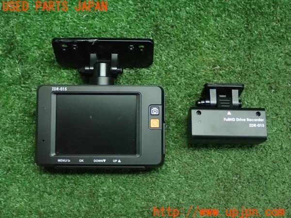3UPJ=96640579]インプレッサ WRX-STi (GRF C型) COMTEC ドライブレコーダー ZDR-015 前後カメラ Full HD GPS コムテック 難あり 中古_画像3