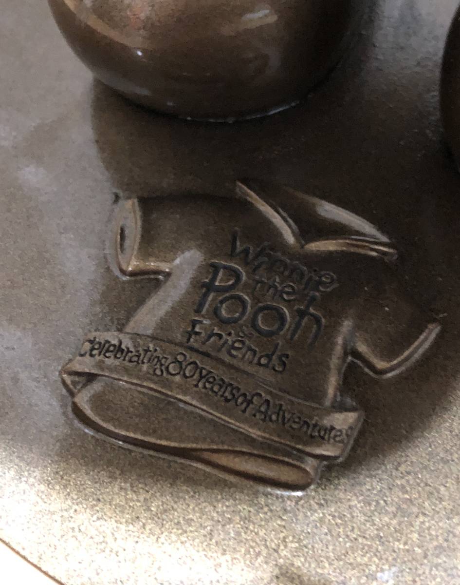 Disney Winnie the Poohくまのプーさんブロンズ像 80周年Anniversary 1000体限定品／No.0244/1000ナンバリング／新品未使用の画像8