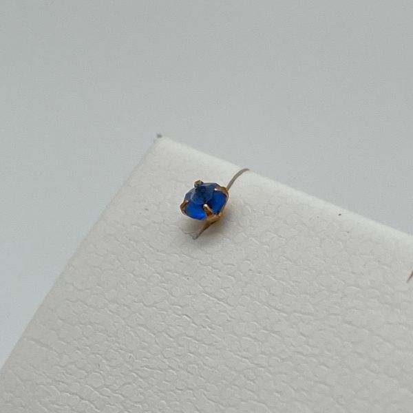 fi50542 サファイヤ 小粒 ピアス K18 金具 18金 シンプル デザイン ブルー 宝石 アクセサリーの画像4