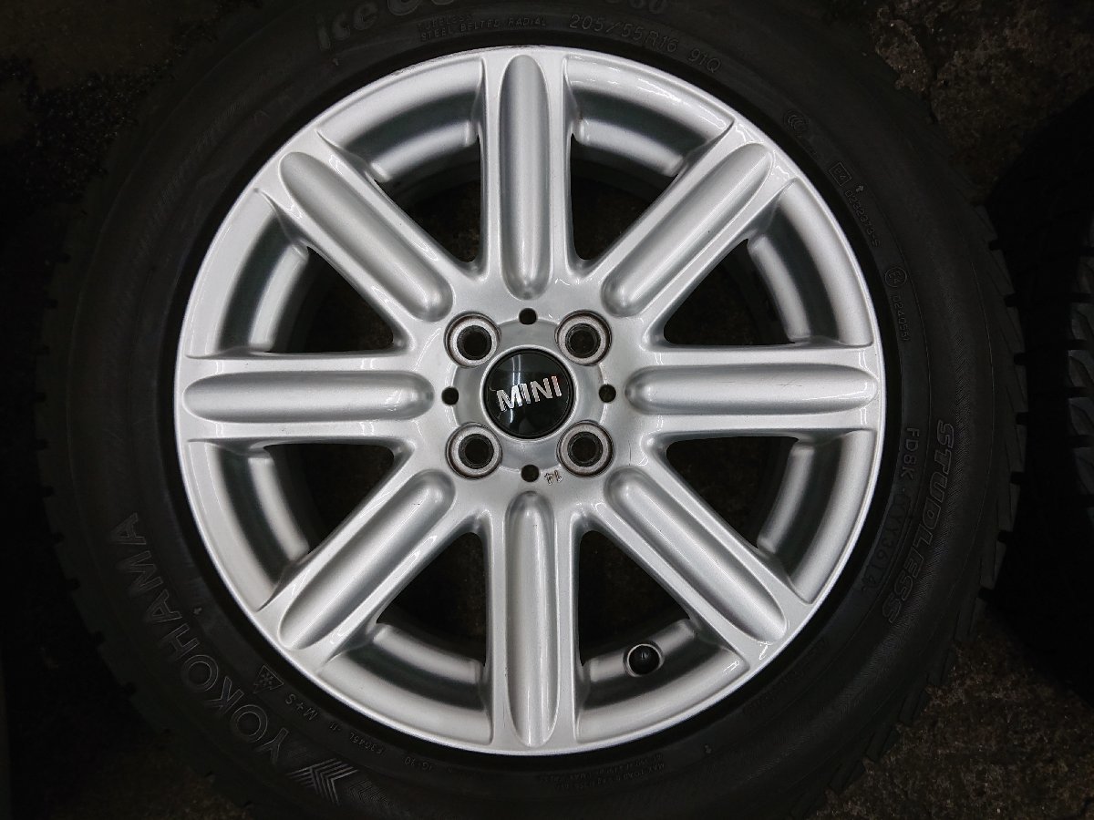 ★中古品★BMW クーパー R55　純正 16インチ アルミ ホイール　4本　16×6.5J ＋48 PCD100 4穴 ハブ径56　205/55R16【他商品と同梱歓迎】_画像4