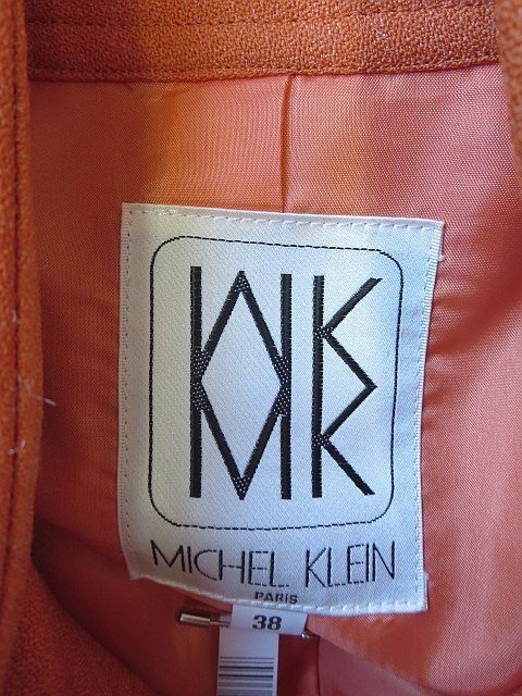 【送料無料】MICHEL KLEIN ミッシェルクラン MK ステンカラー ジャケット オレンジ系■管理番号L4561AWS16-180411-10-3_画像6