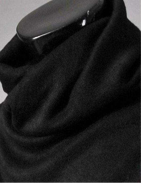 XXL ブラック タートルネック アフガン 長袖 シャツ カットソー カジュアル メンズ シンプル 無地 タートルネックシャツ カットソー A_画像4