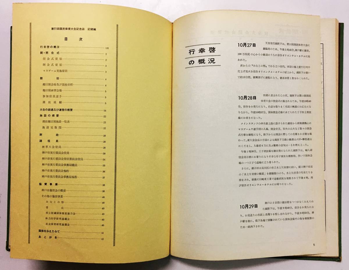 『第11回 国民体育大会記念誌 1956』（昭和32年・神戸市・神戸市国体実行委員会・非売品）みなとの祭 昭和天皇 神戸市内御巡幸 国体 写真集_画像8