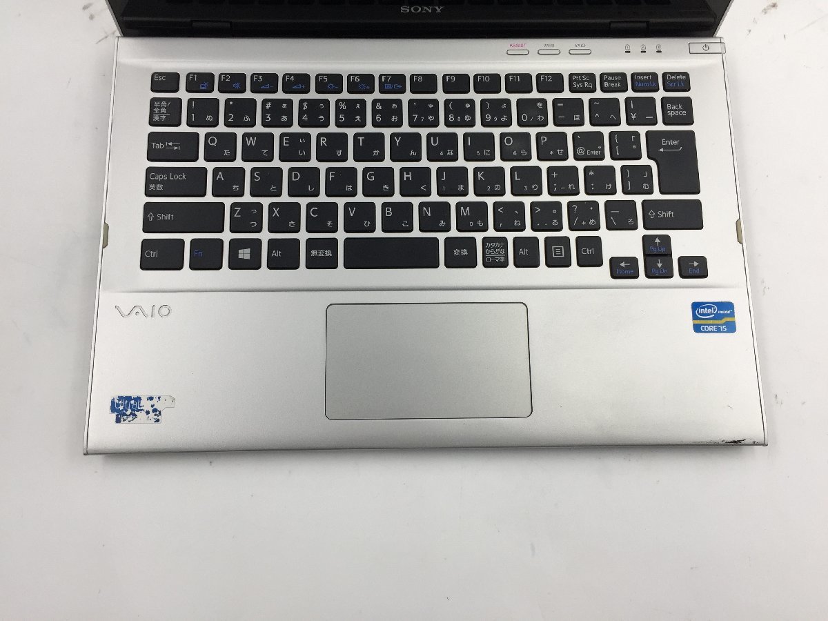 ♪▲【SONY】ノートPC/Core i5 3317U(第3世代)/SSD 32GB HDD 500GB SVT13129CJS Blanccoにて消去済み 1107 N 22_画像2