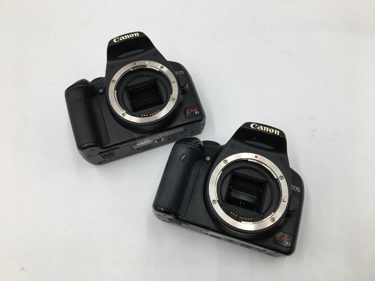 ♪▲【Canon キャノン】EOS Kiss X2 デジタル一眼レフカメラボディ 2点セット DS126181 まとめ売り品 1108 8_画像1