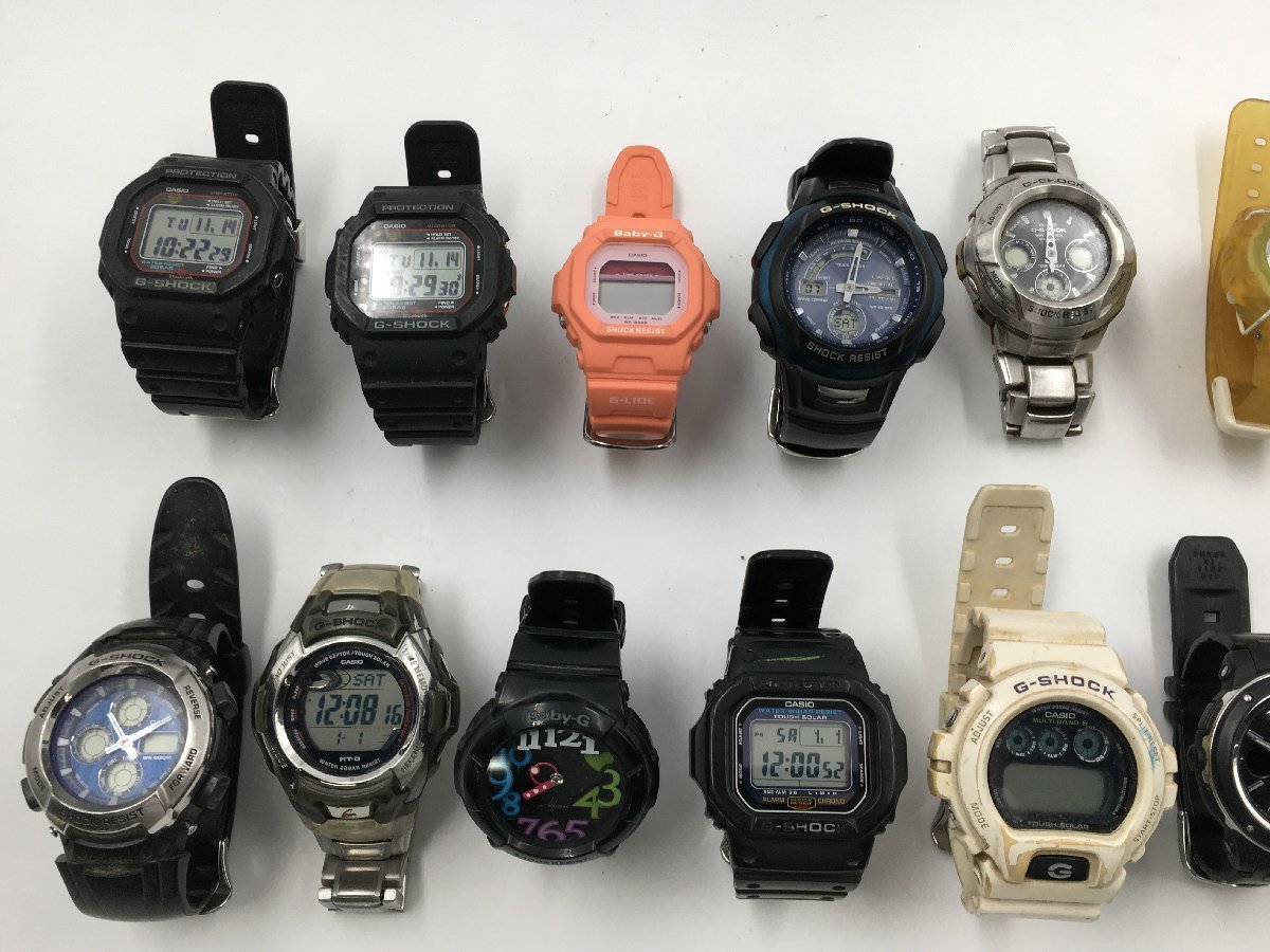 ♪▲【G-SHOCK Baby-G クロノグラフ デジアナ】腕時計 大量 部品取り 20点セット まとめ売り 1114 15_画像2