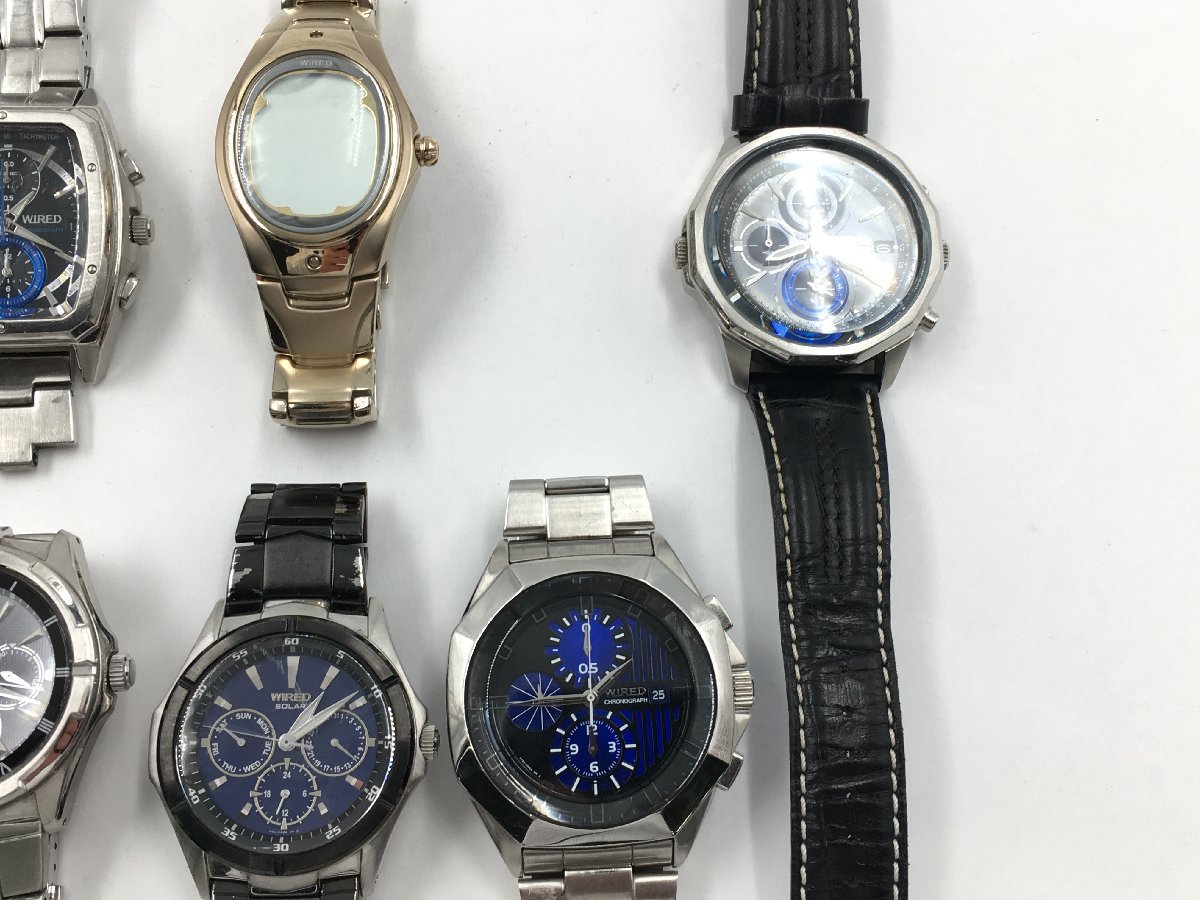 ♪▲【SEIKO WIRED セイコー ワイアード】アナログ ソーラー 腕時計 部品取り 10点セット まとめ売り 1117 15_画像3