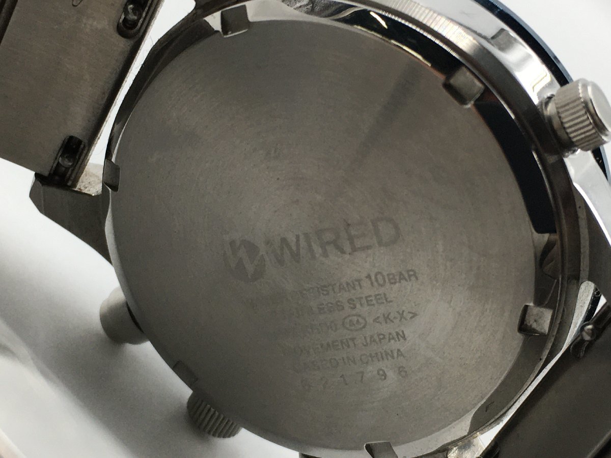 ♪▲【WIRED ワイアード】VK67-KBD0 クォーツ腕時計 アナログ ステンレス ブルー文字盤 1121 15_画像6