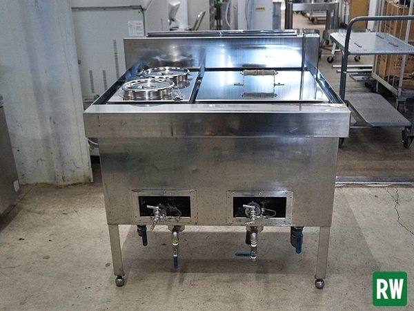 ゆで麺機 丸ポット×2 LPガス ガスウォーマーテーブル ゆがき槽 ゆで麺機 丸ポット×2 LPガス ガスウォーマーテーブル ゆがき槽
