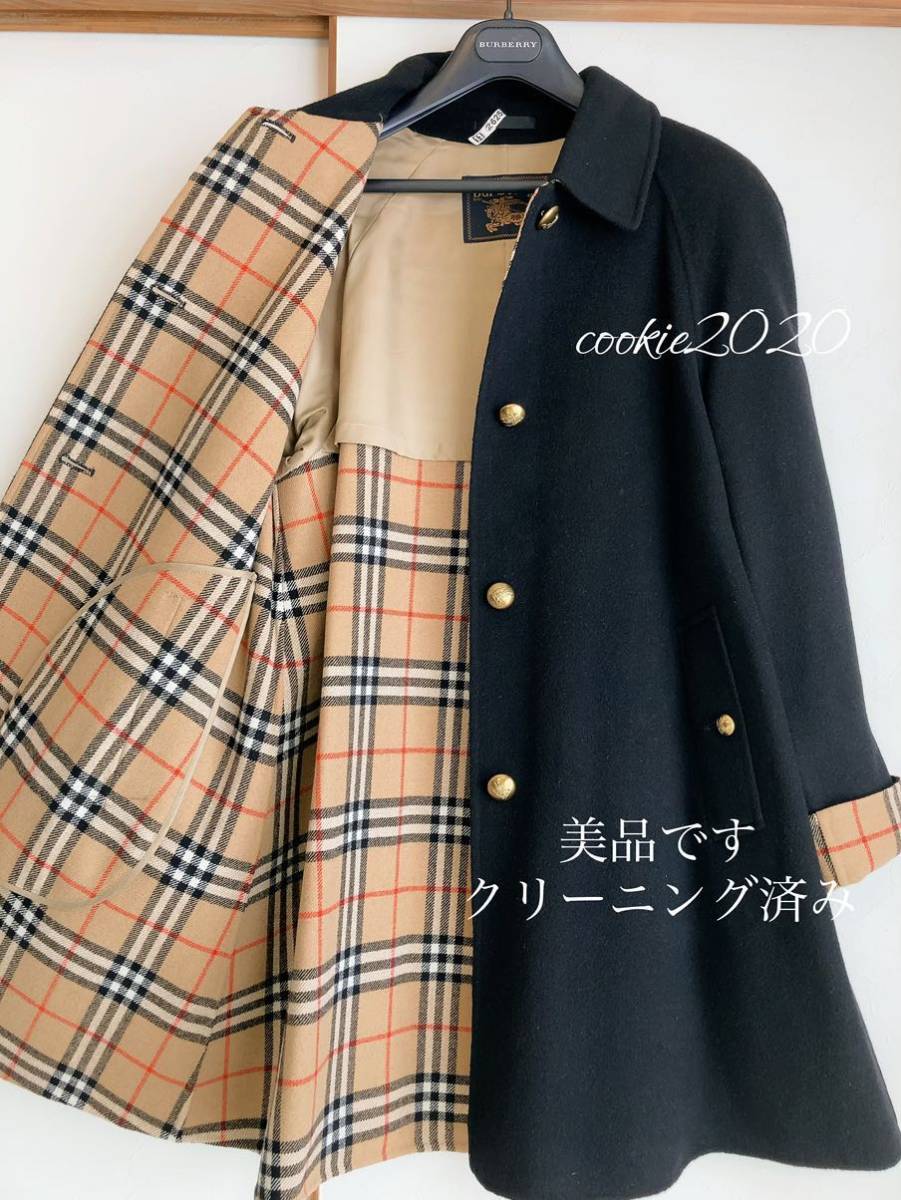 BURBERRY バーバリー 裏地ノバチェック柄 ウール カシミヤ混 BURBERRY バーバリー 裏地ノバチェック柄 ウール カシミヤ混