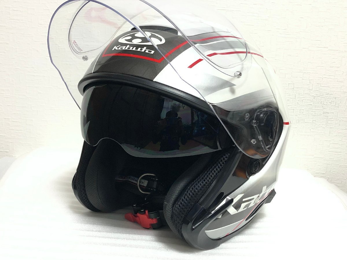 お買得■OGK KABUTO ASAGI BEAM アサギ ジェットヘルメット 定価29,700円■Lサイズ_画像2