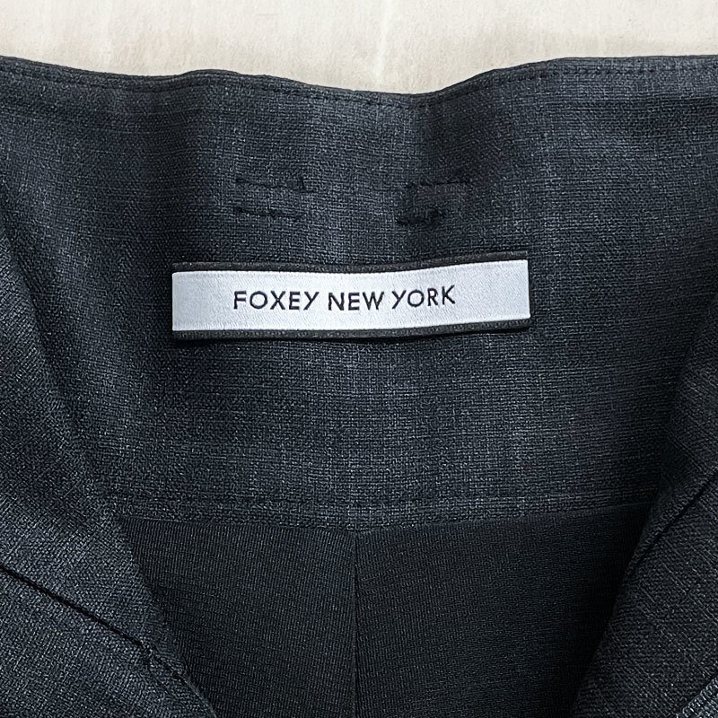 【YU-65】中古　FOXEY NEW YORK フォクシーニューヨーク　リラックス パンツ　ワイドパンツ　クロップド丈　日本製　黒　40（9号）_画像4