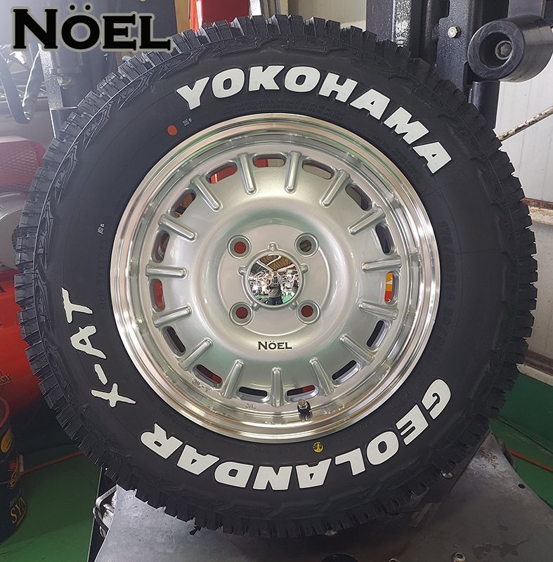 プロボックス YOKOHAMA ヨコハマ ジオランダー X-AT XAT G016 175/80R14 ホワイトレター 14インチ タイヤホイールセット_画像6