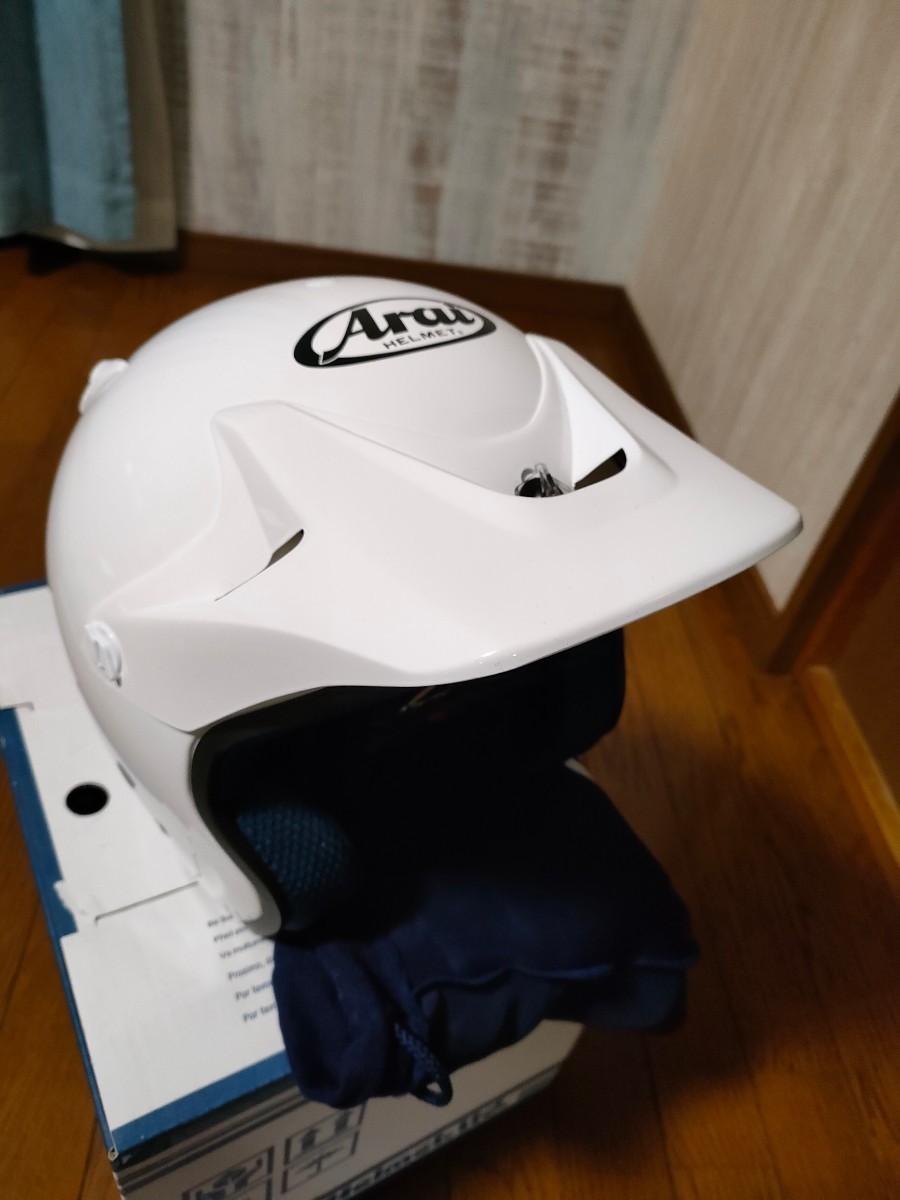 未使用　アライ　Arai　バイクヘルメット ジェット HYPER-T PRO 白 オフロード　トライアル　ハイパーT ジムカーナ　XL 61 62cm_画像4