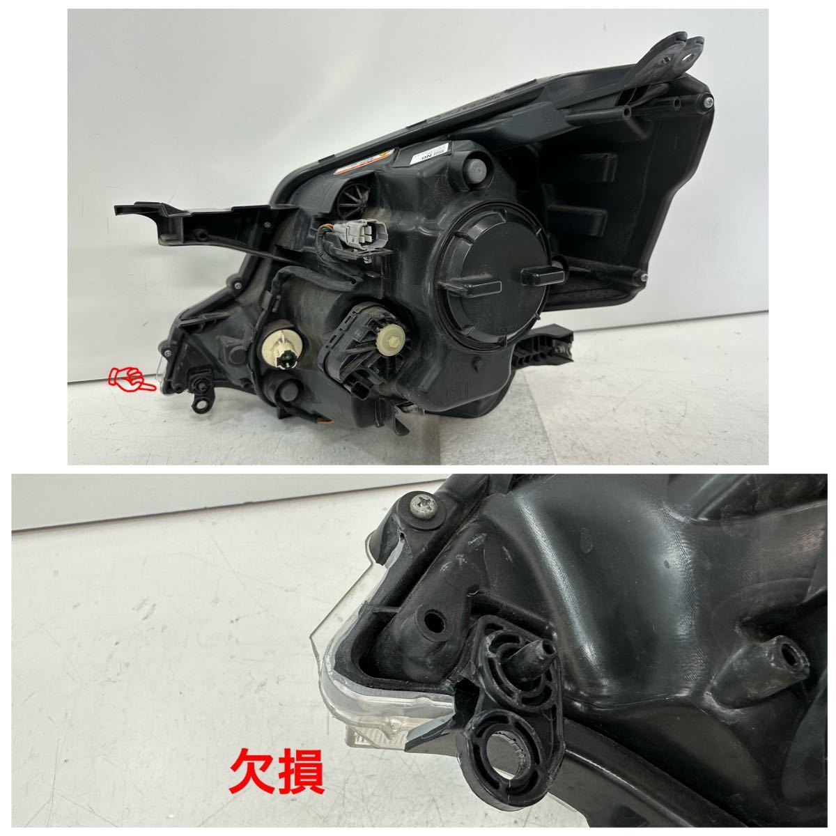 51128 スペーシア カスタム MK32S MK42S 前期 純正 右 ヘッドライト HID ICHIKOH 1872 刻印 N6 バラスト付_画像9