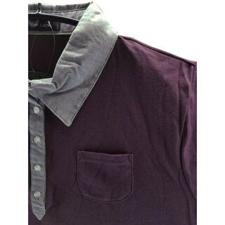 KFC0630◇ 新品 ポロシャツ 袖口2way 3Lサイズ 紫_画像3