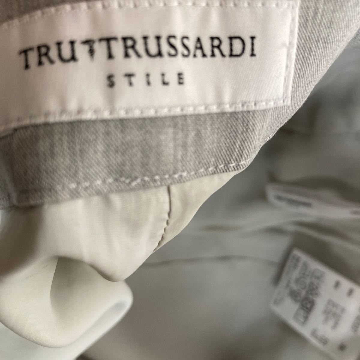  Trussardi 36 размер TRU TRUSSARDI STILE широкий брюки гаучо женский светло-серый 