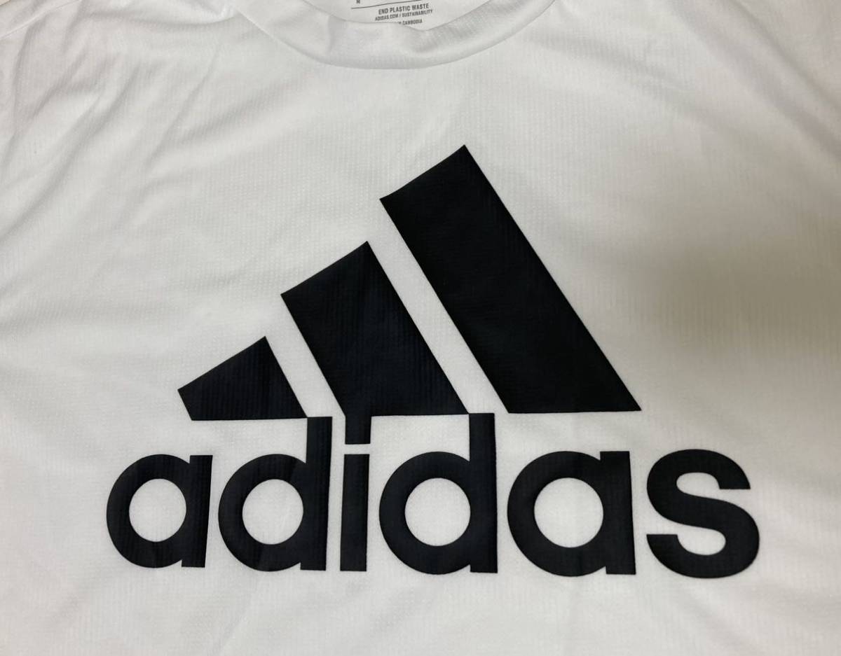 新品 adidas アディダス レディース M ビック ロゴ tシャツ トレーニングシャツ 半袖 ホワイト 白 定価 3990円 未使用の画像3
