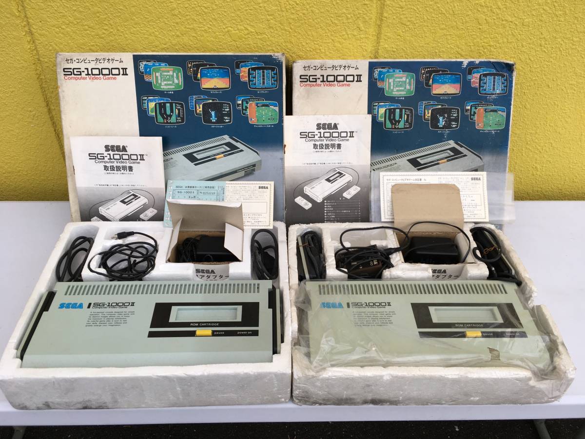 箱説明書付 SEGA SG-1000II 2台セット セガ コンピュータービデオゲーム マークIII オセロマルチビジョン Master System マスターシステム