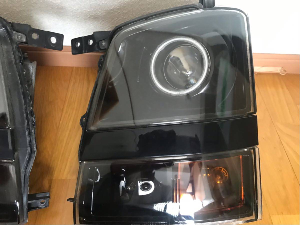 MH21S Wagon R HID head light SMD lighting ring inner black lens grinding coating construction settled 