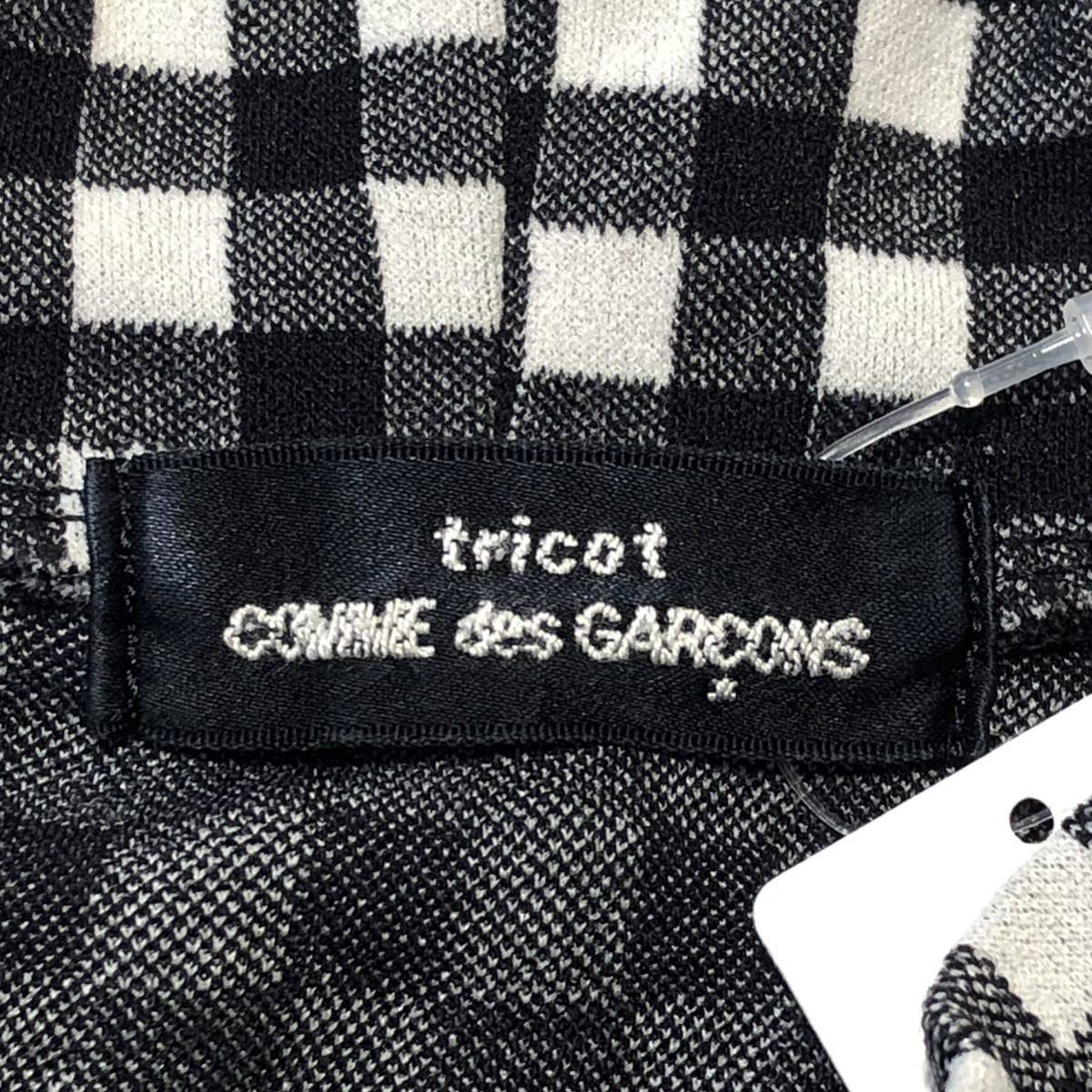 tricot comme des garon/pullover tops/plaid/white/black/トリココムデギャルソン/プルオーバートップス/ハイネック/チェック_画像5