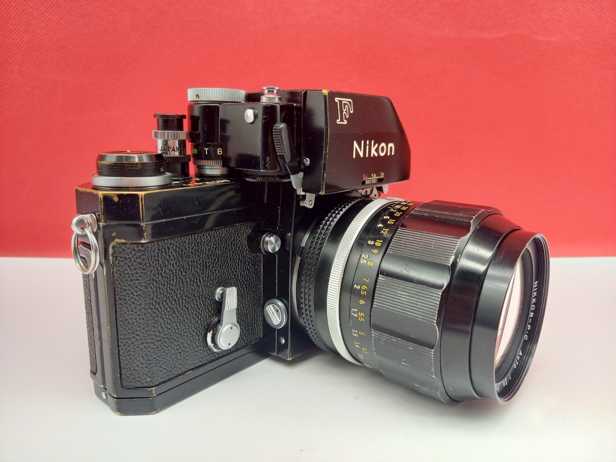 ■ Nikon F フォトミックFTN ボディ NIKKOR-P.C F2.5 105mm レンズ 動作確認済 シャッター、露出計OK フィルム一眼レフカメラ ニコン_画像4