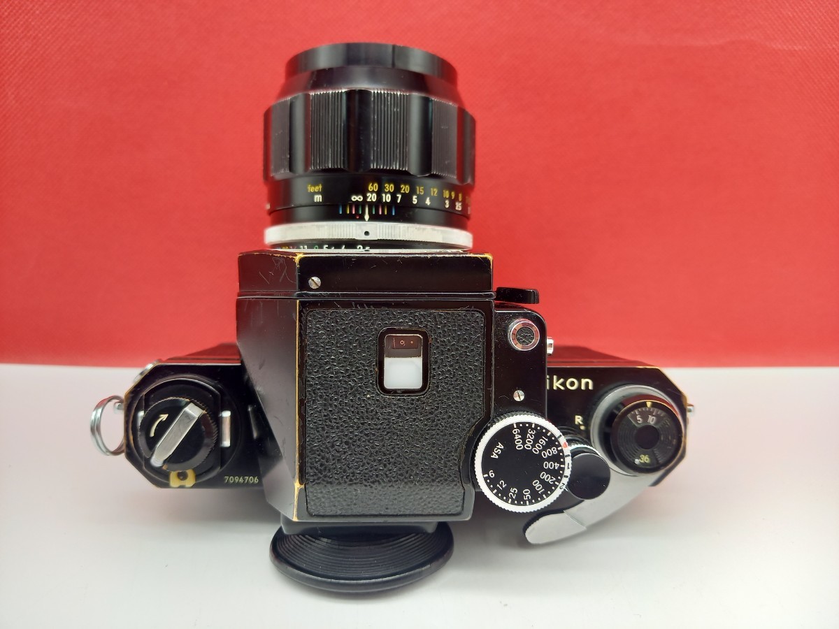 ■ Nikon F フォトミックFTN ボディ NIKKOR-P.C F2.5 105mm レンズ 動作確認済 シャッター、露出計OK フィルム一眼レフカメラ ニコン_画像5