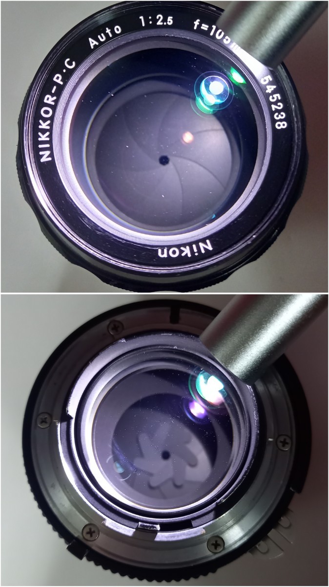 ■ Nikon F フォトミックFTN ボディ NIKKOR-P.C F2.5 105mm レンズ 動作確認済 シャッター、露出計OK フィルム一眼レフカメラ ニコン_画像10