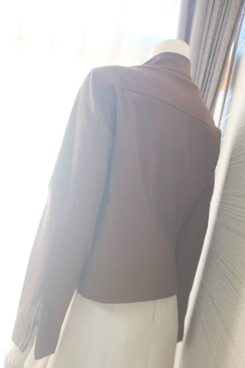  Junko Shimada JUNKO SHIMADA*AWAW* beautiful goods * jacket * cotton * full Zip using * brown group *9AR number 