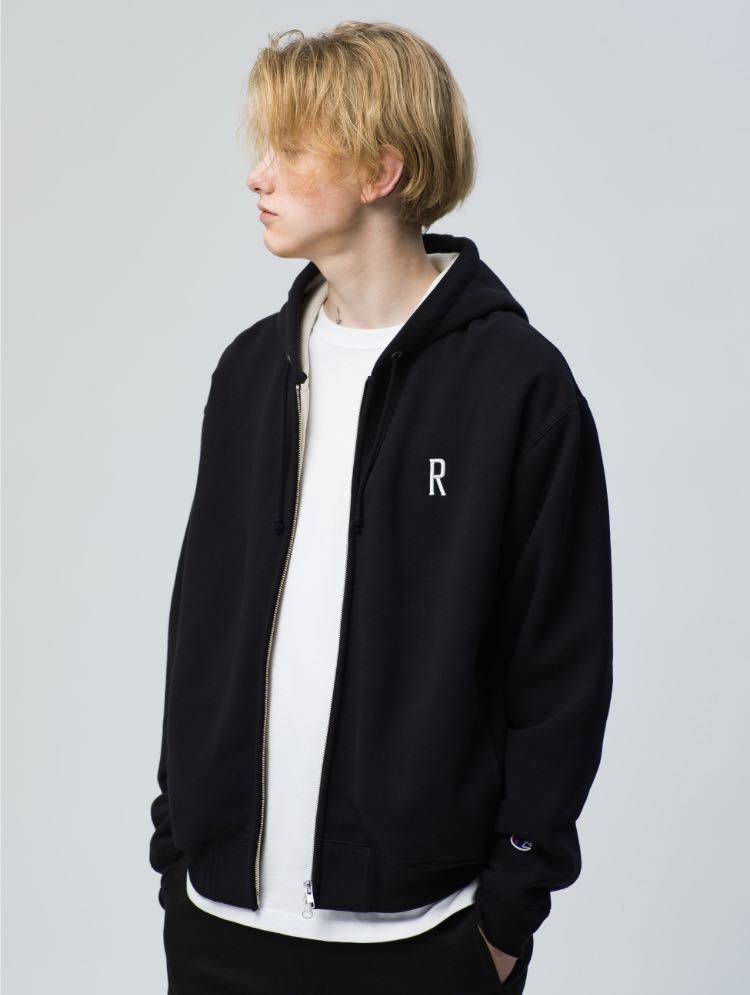 【新品】 Ron Herman ロンハーマン RHC 別注 Champion for RHC Liner Thermal Zip Hoodie チャンピオン スウェット パーカー サーマル裏地_画像1