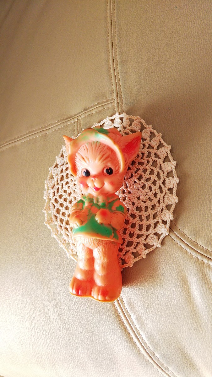 子供の日 美 レア カラー 黒瞳 緑 仔猫 1950年 アメリカ VTG 子供の日 美 レア カラー 黒瞳 緑 仔猫 1950年 アメリカ VTG